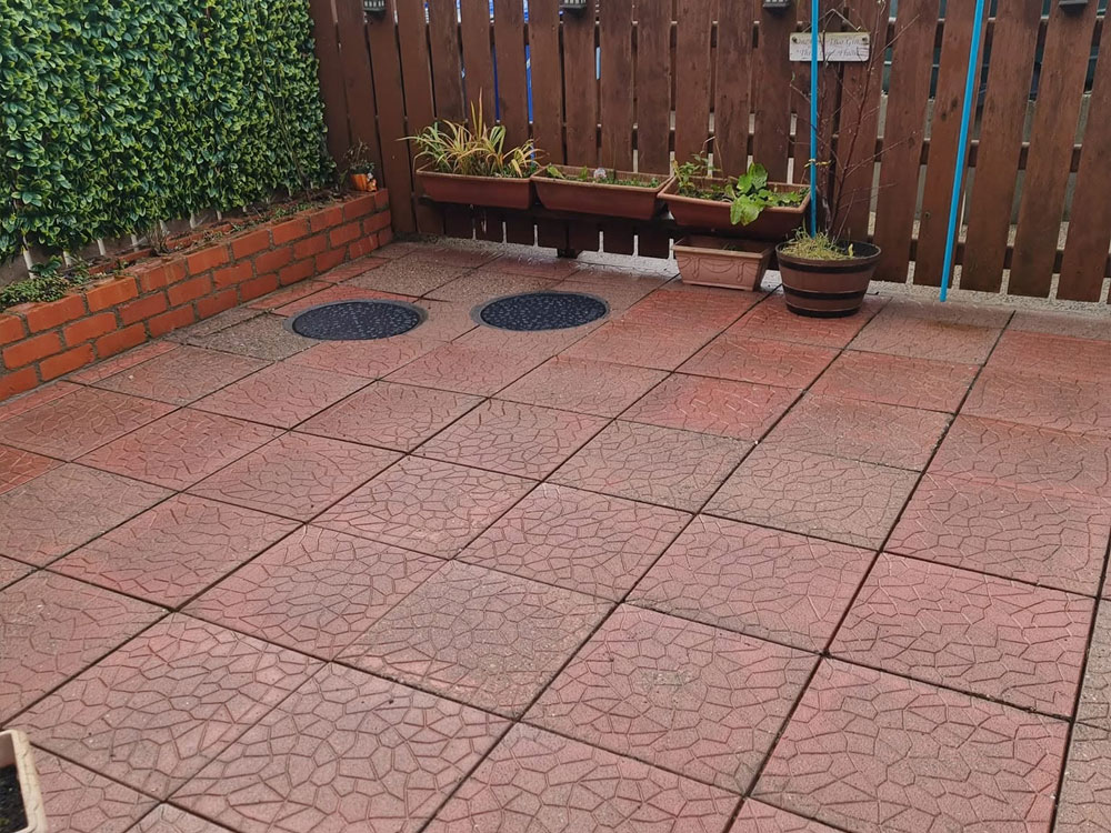 Aqua Pro Pressure Washing pattern patio after